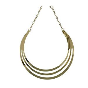 Gold-Tone, Vintage Inspired, Statement Necklace With Tiered Design